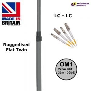 Ruggedised Multi Mode LSZH Fibre Patch Cable LC-LC-0