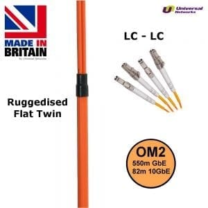 Ruggedised Multi Mode LSZH Fibre Patch Cable LC-LC-0