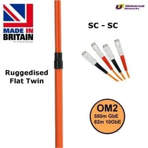 Ruggedised Multi Mode LSZH Fibre Patch Cable SC-SC-0