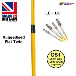 Ruggedised Single Mode LSZH Fibre Cable, LC-LC-0