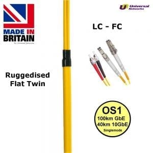 Ruggedised Single Mode LSZH Fibre, 9/125, LC-FC-0