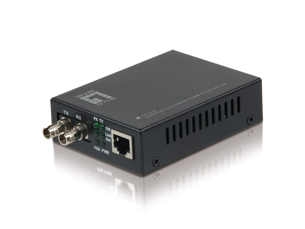 LevelOne Media Converter, ST Multi-Mode, 2km -0 LevelOne Media Converter, ST Multi-Mode, 2km -0