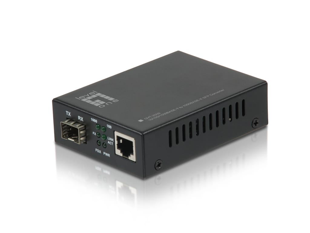 LevelOne Media Converter GVT-2000, Mini GBIC Slot -0 LevelOne Media Converter GVT-2000, Mini GBIC Slot -0