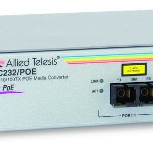 Allied Telesis AT-PC232/POE 100Mb PoE Multi Mode Converter-0
