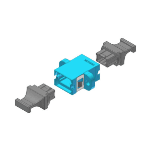 MTP® / MPO Fibre Coupler Opposite Keyway, Aqua-0