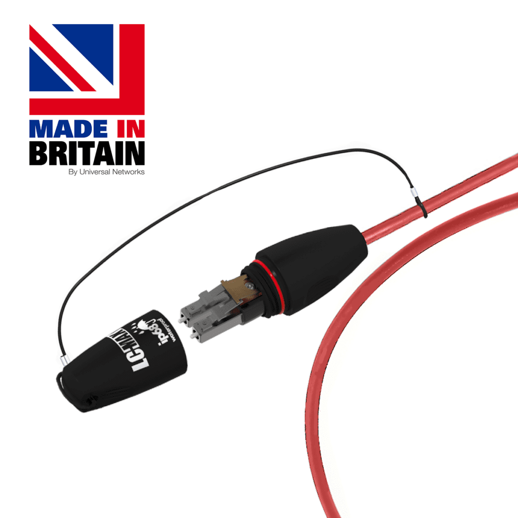 Tactical fibre red cable with LC-Max Lite metal connectors Tactical fibre red cable with LC-Max Lite metal connectors