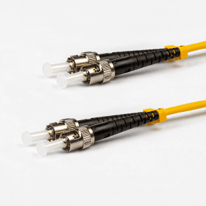Single Mode Duplex Fibre Patch Cable, ST-ST, OS1, Yellow