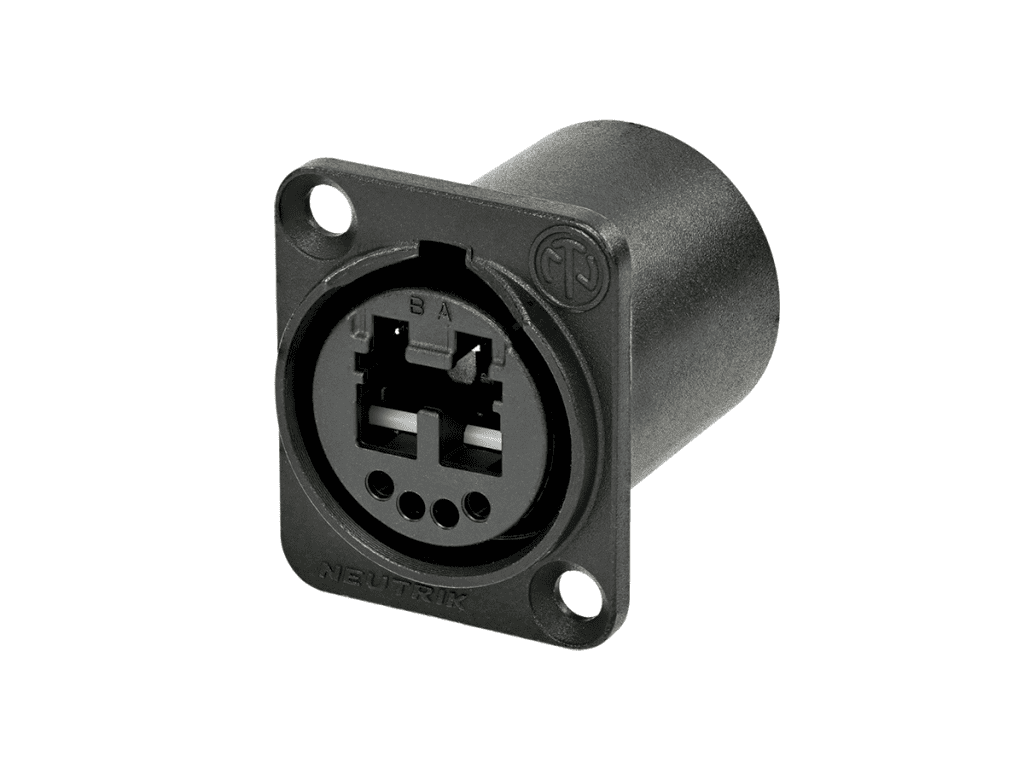 NO2-4FDW-A Neutrik opticalCON Chassis Connector NO2-4FDW-A Neutrik opticalCON Chassis Connector