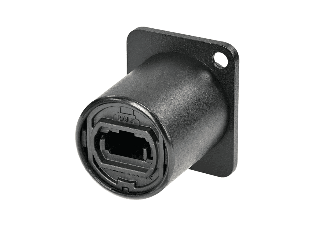 NO24FDW-A Neutrik opticalCON Chassis Connector Rear View