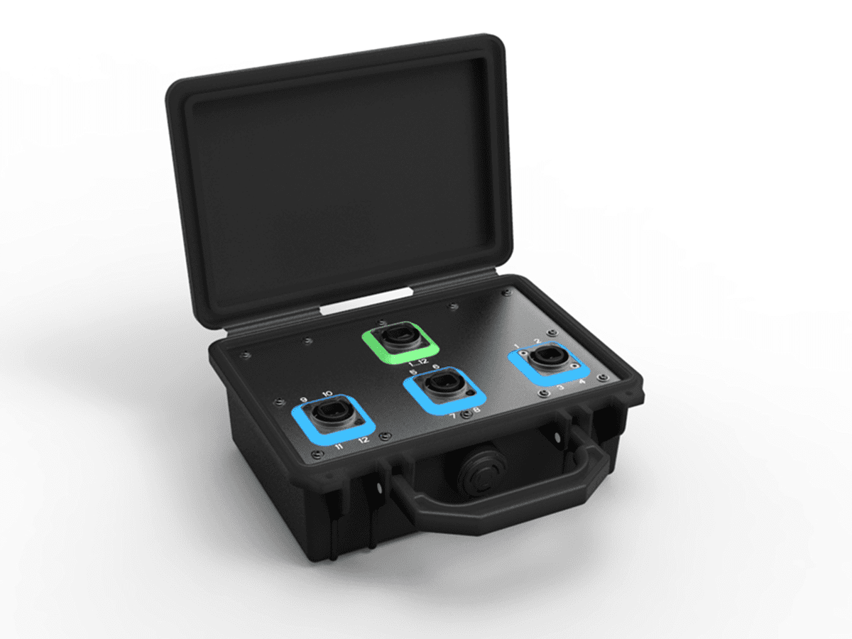 Neutrik Breakout Box 1xMTP 3xQUAD SM Neutrik Breakout Box 1xMTP 3xQUAD SM