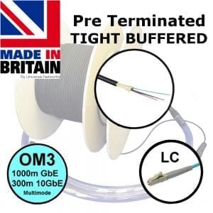 Pre-terminated tight buffered fibre LC