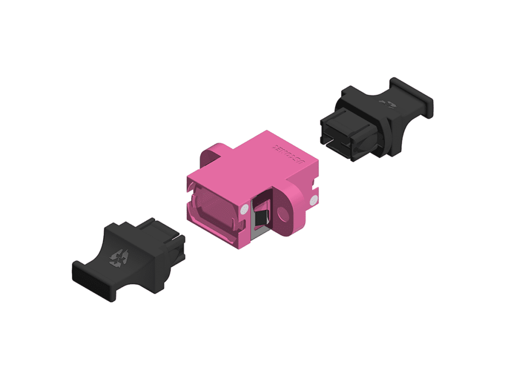 USConec MTP® / MPO Fibre Coupler Opposite Keyway (Up-Down), Green