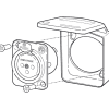 Neutrik Hinged Cover for D-Sized Chassis Connectors Open SCDX