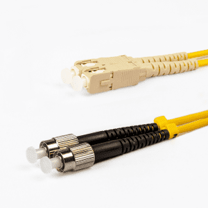 Single Mode Duplex Fibre Patch Cable, FC-SC OS1, Yellow,