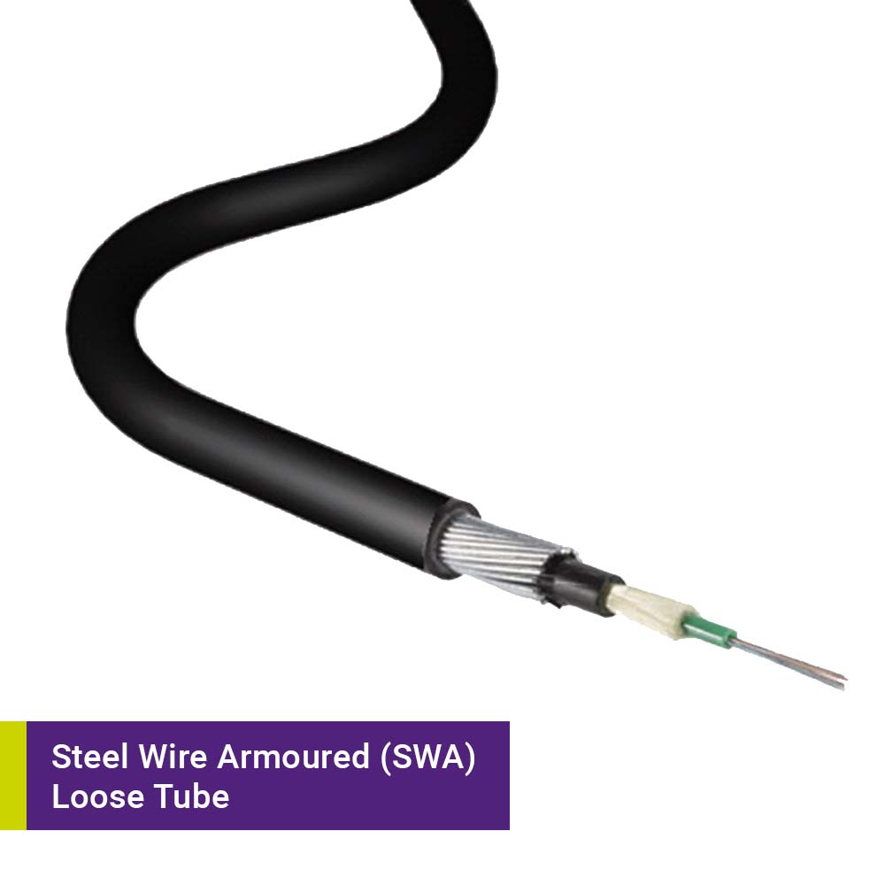 Excel Loose Tube SWA Bulk Fibre Cable 4 48 core