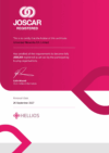 JOSCAR Certificate Sept 2026 JOSCAR Certificate 2026