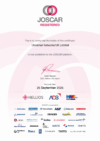 JOSCAR Certificate 2025
