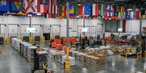 Warehouse full of medical aid items