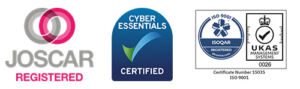 Joscar, Cyber Essentials, ISO9001 Accreditations