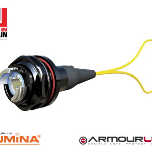 ArmourLux LUMINA®, 2/4 Channel SM/MM Expanded Beam Jam Nut/Square Flange Bulkhead with Boot & SC/LC/ST/FC connectors or Bare Ends