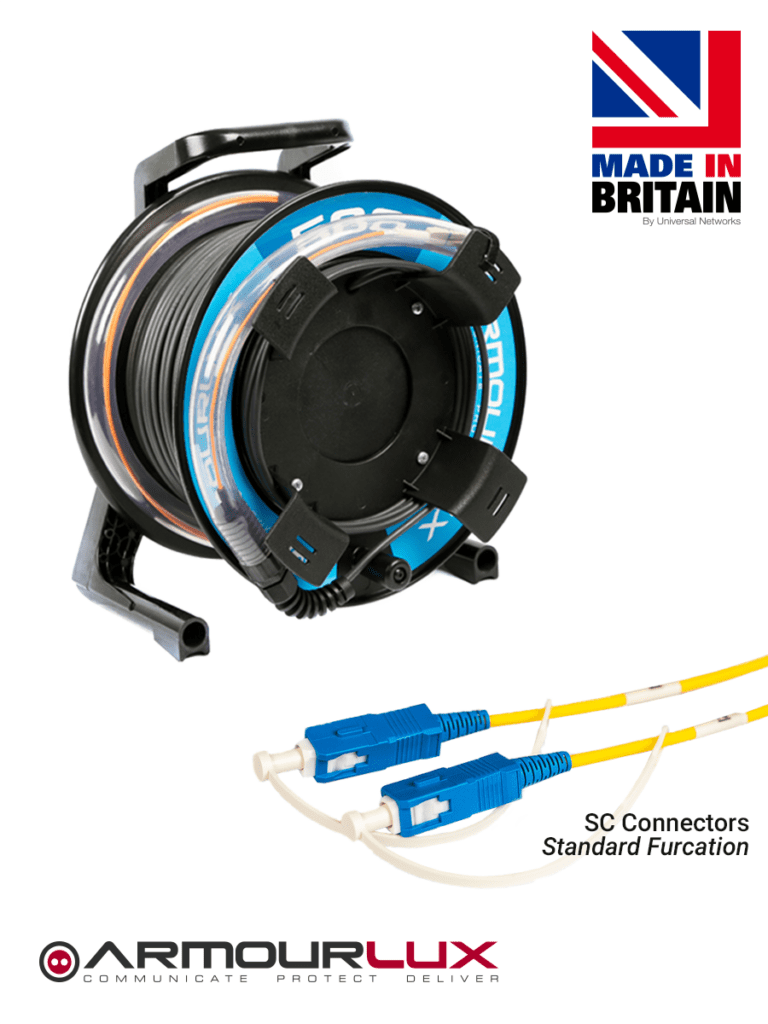 ArmourLux Standard with SC Uniboot Connectors on Standard Furcation
