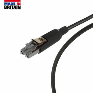 Tactical Fibre Cable with Metal LC Duplex Uniboot Connectors, Black Cable