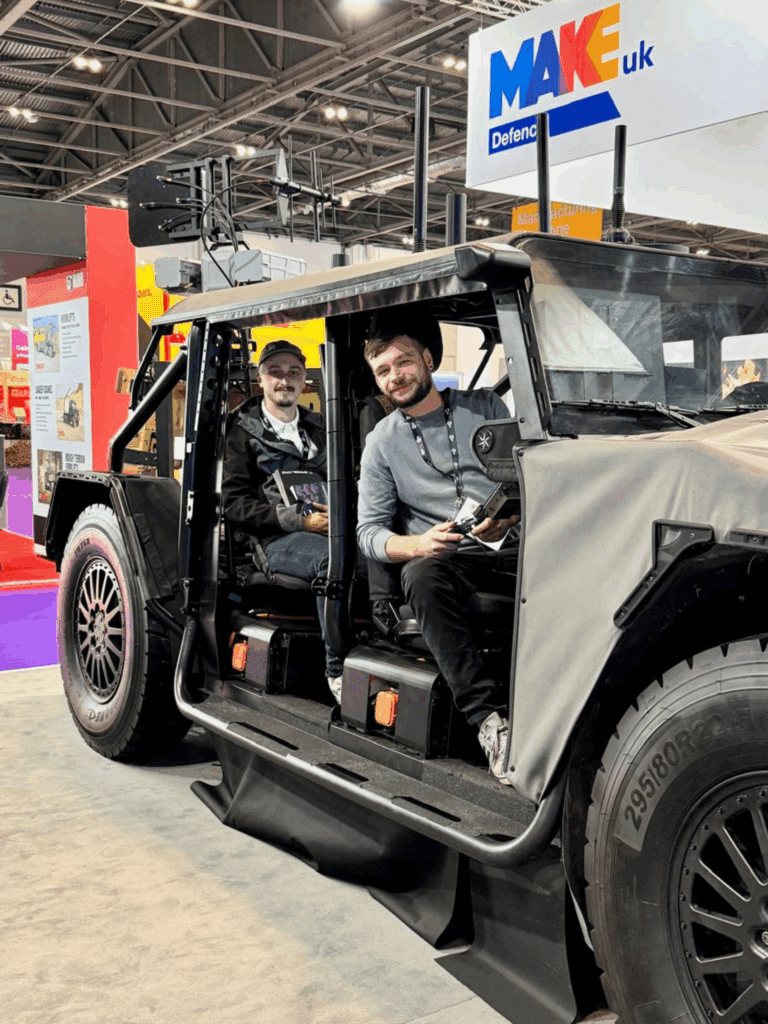 People in Jeep at DSEI 2025