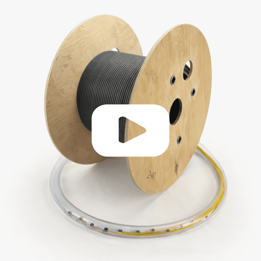 Fibre on wooden reel